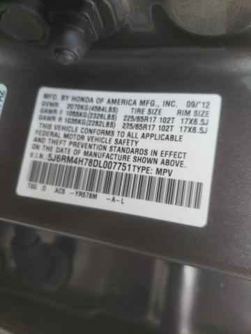 Photo 10 from auction – 2013 HONDA CR-V EXL with VIN 5J6RM4H78DL007751
