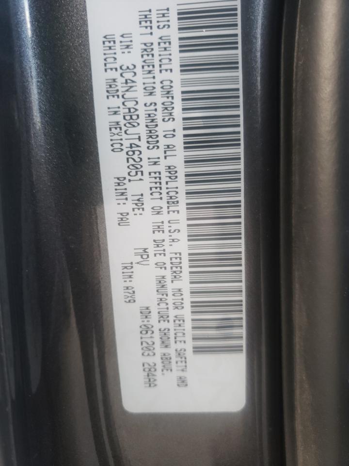 Photo 10 from auction – 2018 JEEP COMPASS SP with VIN 3C4NJCAB0JT462051