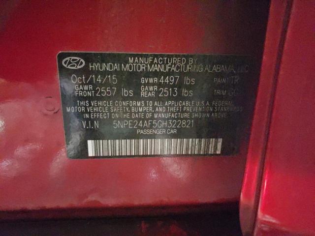 Photo 10 from auction – 2016 HYUNDAI SONATA SE with VIN 5NPE24AF5GH322821