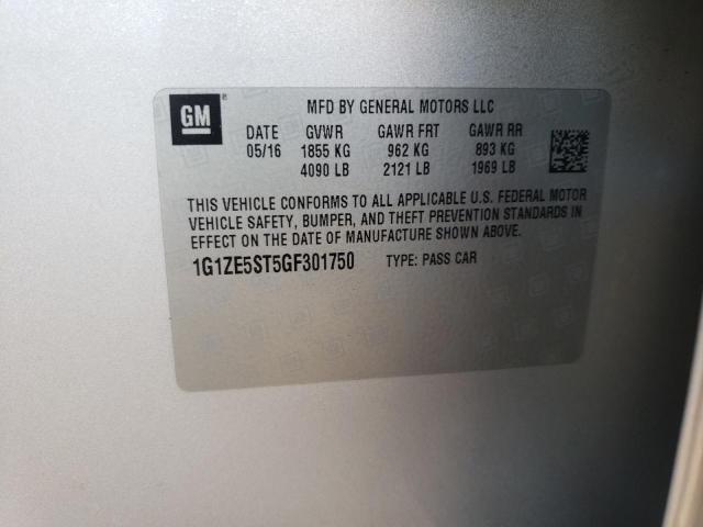 Photo 10 from auction – 2016 CHEVROLET MALIBU LT with VIN 1G1ZE5ST5GF301750