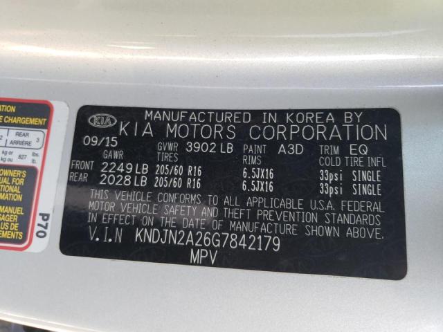 Photo 10 from auction – 2016 KIA SOUL with VIN KNDJN2A26G7842179