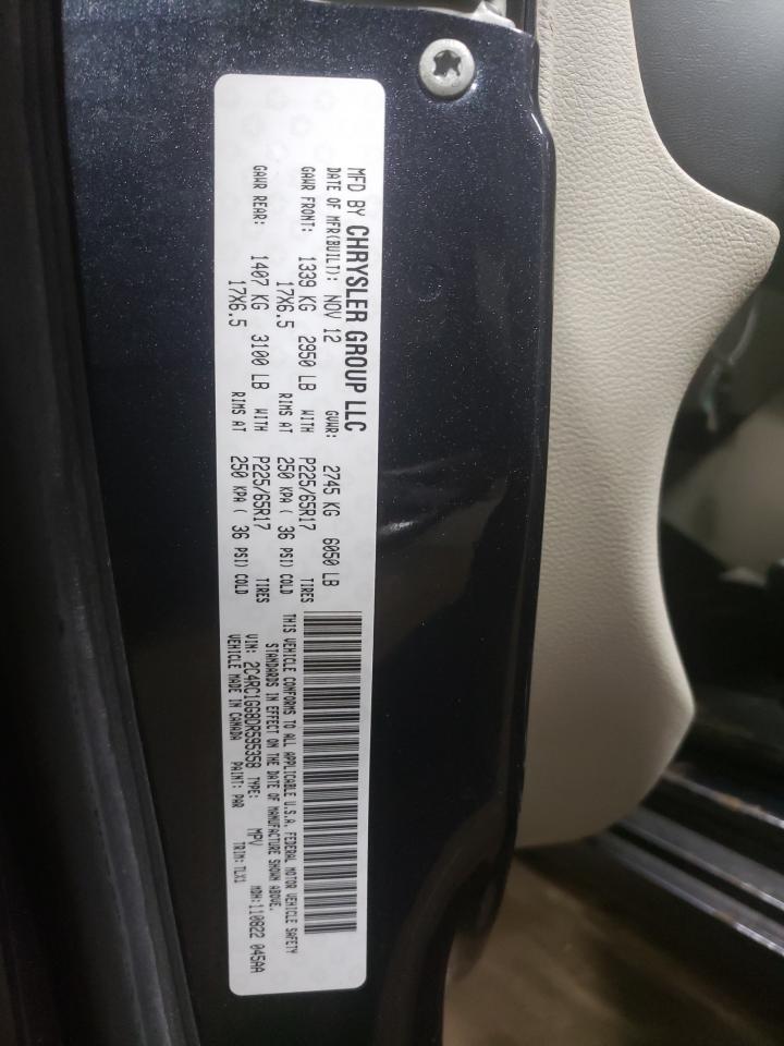 Photo 10 from auction – 2013 CHRYSLER TOWN & COU with VIN 2C4RC1GG8DR595358
