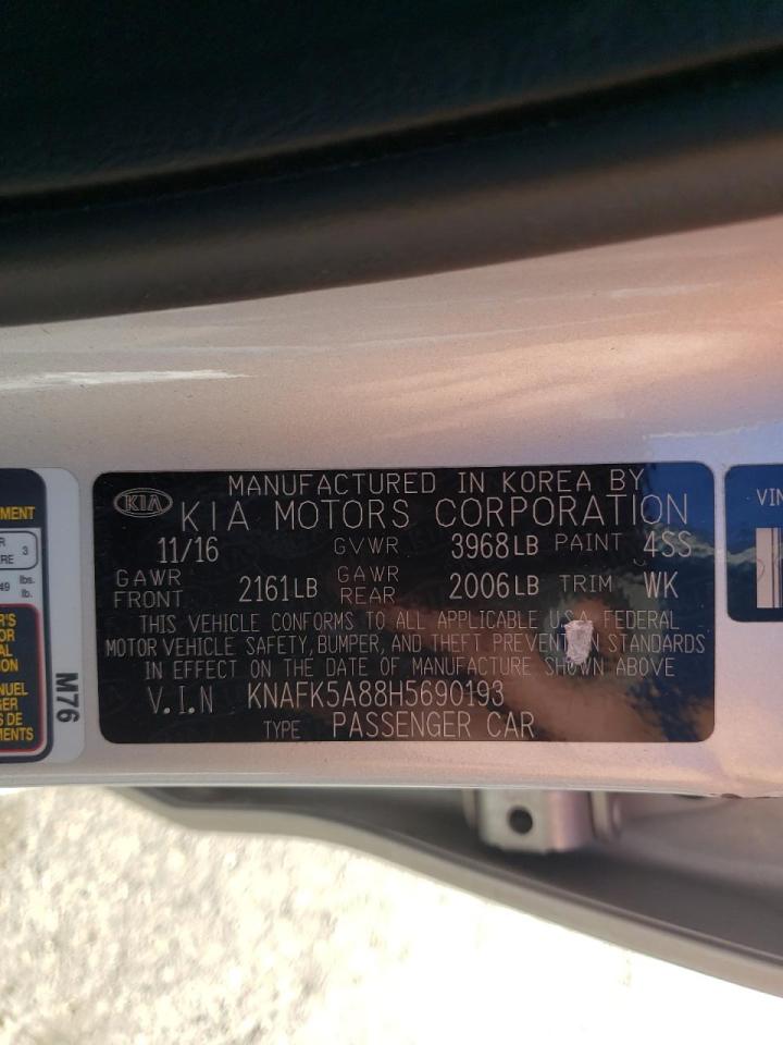 Photo 10 from auction – 2017 KIA FORTE LX with VIN KNAFK5A88H5690193
