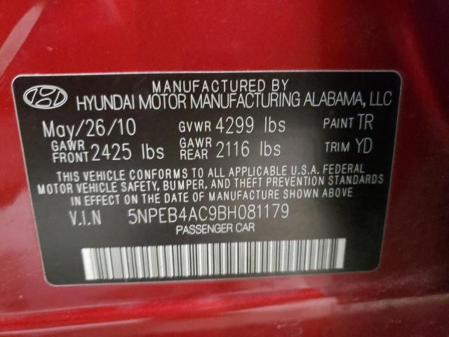 Photo 10 from auction – 2011 HYUNDAI SONATA GLS with VIN 5NPEB4AC9BH081179