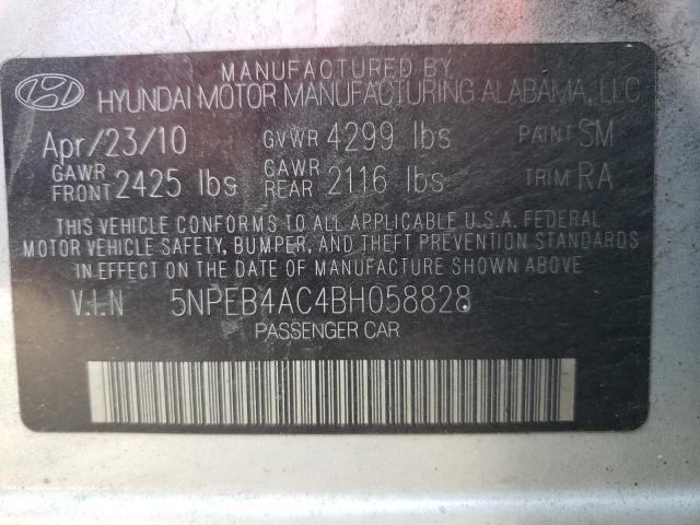 Photo 10 from auction – 2011 HYUNDAI SONATA GLS with VIN 5NPEB4AC4BH058828