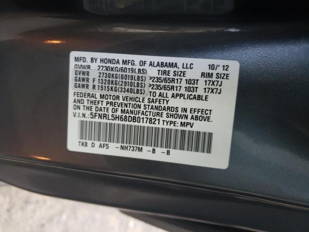 Photo 10 from auction – 2013 HONDA ODYSSEY EX with VIN 5FNRL5H68DB017821