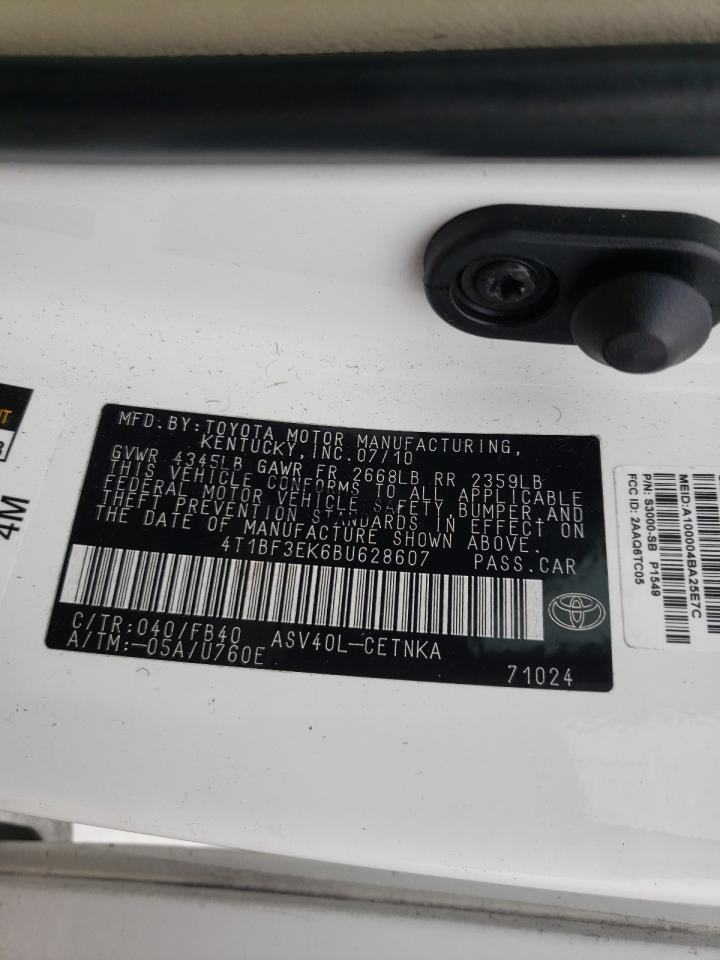 Photo 10 from auction – 2011 TOYOTA CAMRY BASE with VIN 4T1BF3EK6BU628607