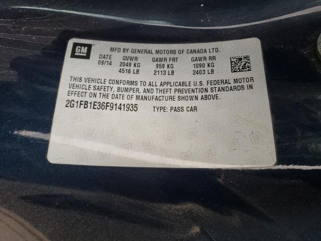 Photo 10 from auction – 2015 CHEVROLET CAMARO LS with VIN 2G1FB1E36F9141935
