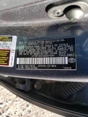 Photo 10 from auction – 2010 TOYOTA CAMRY BASE with VIN 4T1BF3EK4AU021684