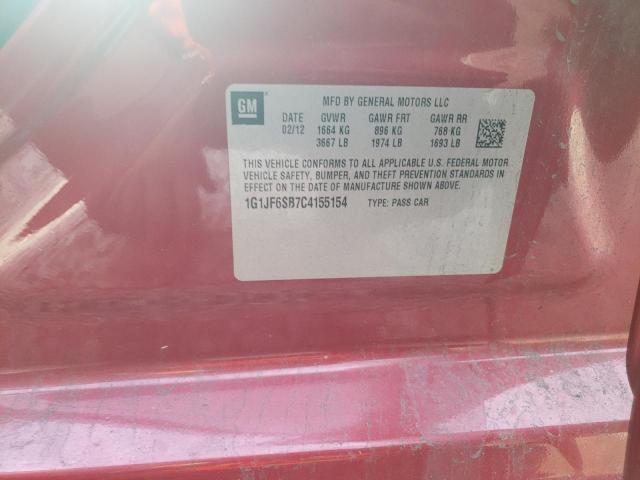 Photo 10 from auction – 2012 CHEVROLET SONIC LTZ with VIN 1G1JF6SB7C4155154