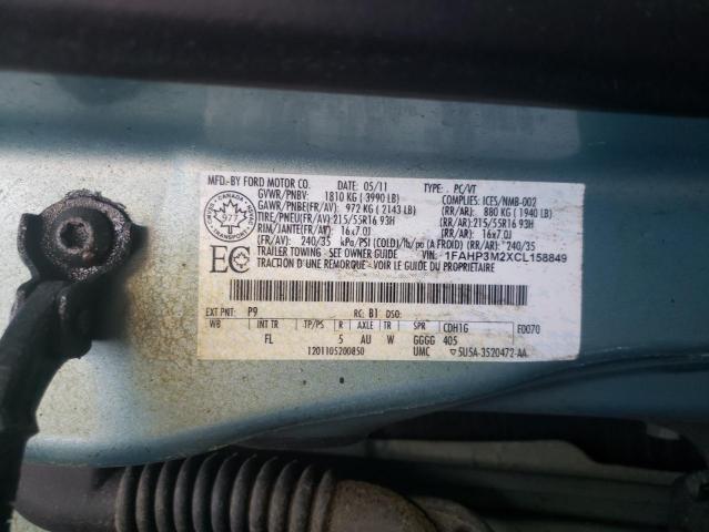 Photo 10 from auction – 2012 FORD FOCUS SEL with VIN 1FAHP3M2XCL158849