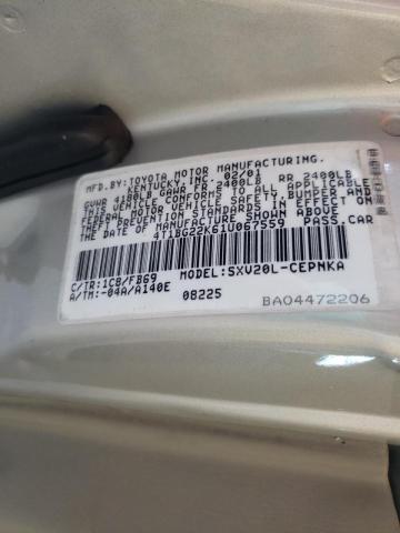 Photo 10 from auction – 2001 TOYOTA CAMRY CE with VIN 4T1BG22K61U067559