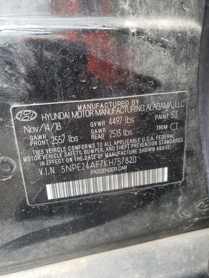 Photo 10 from auction – 2019 HYUNDAI SONATA SE with VIN 5NPE24AF7KH757820