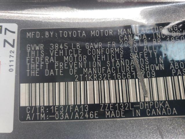 Photo 10 from auction – 2006 TOYOTA COROLLA MA with VIN 2T1KR32E16C618709
