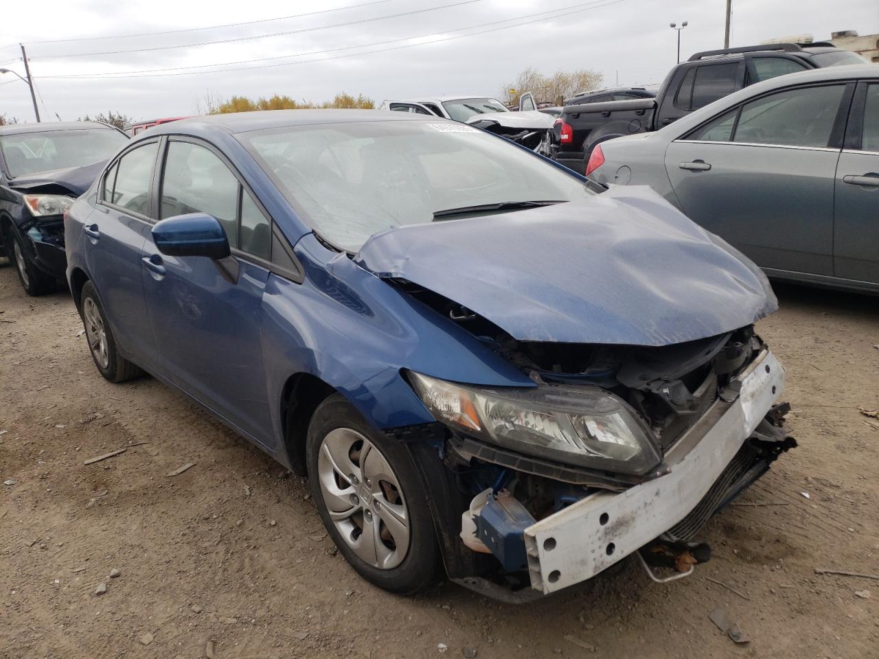 HONDA CIVIC LX 2014 with VIN 19XFB2E57EE003920 - Photo from auction