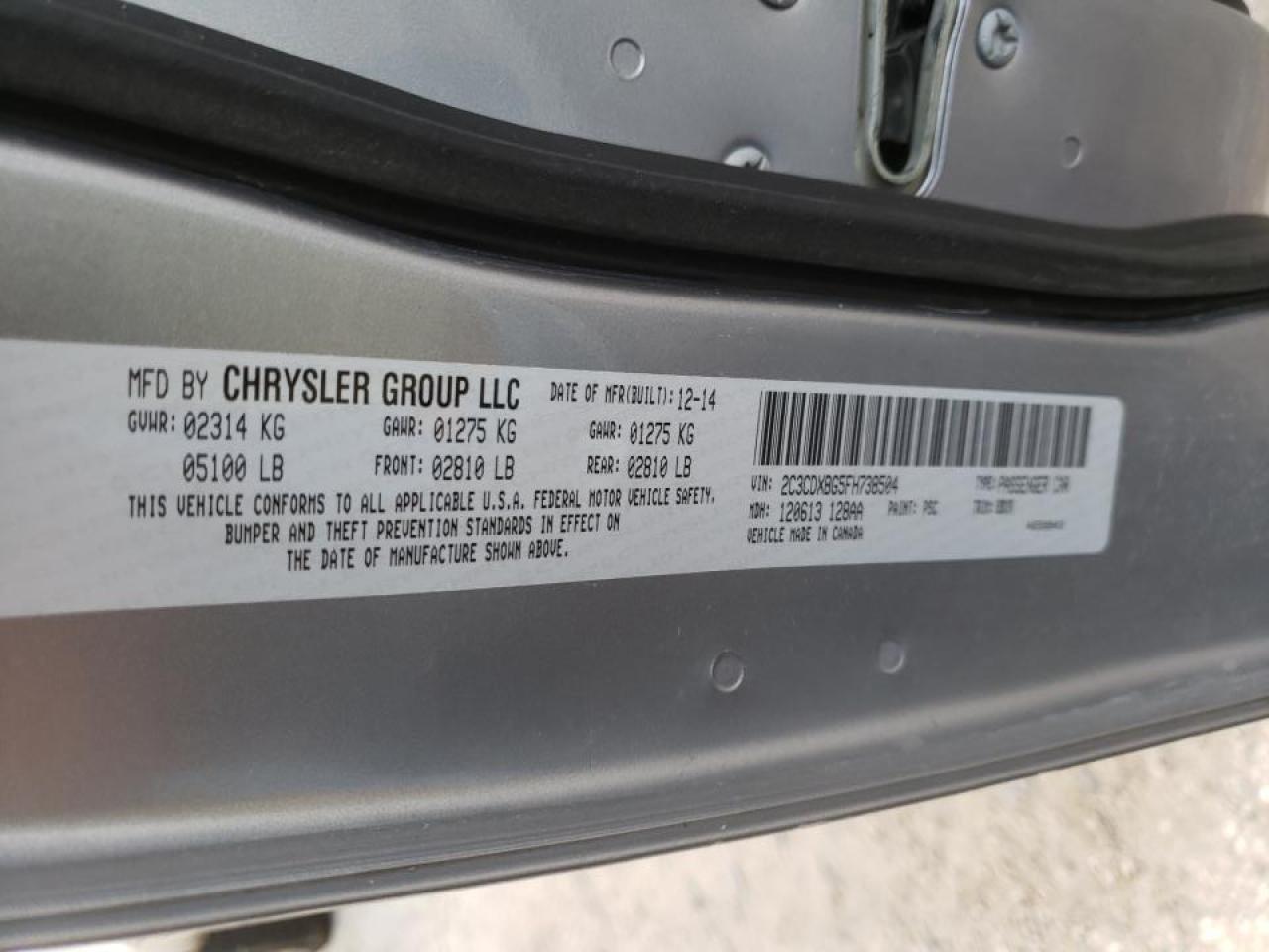 Photo 10 from auction – 2015 DODGE CHARGER SE with VIN 2C3CDXBG5FH738504