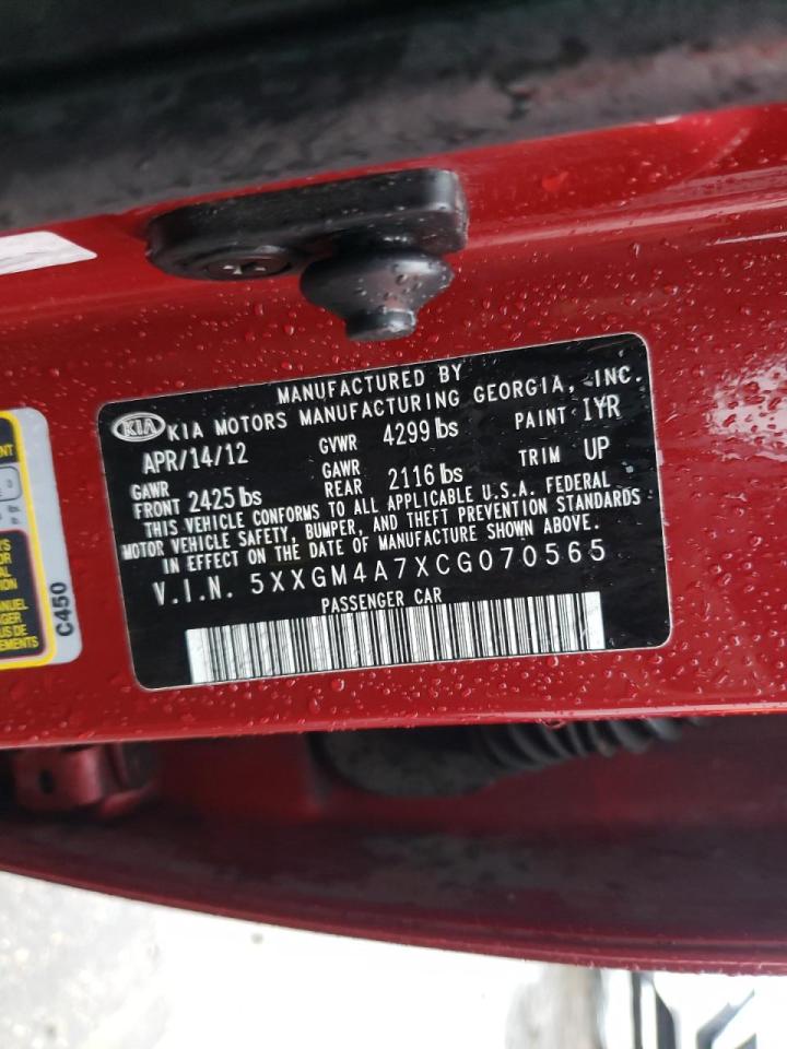 Photo 10 from auction – 2012 KIA OPTIMA LX with VIN 5XXGM4A7XCG070565