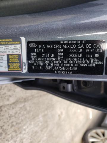 Photo 10 from auction – 2017 KIA FORTE LX with VIN 3KPFL4A75HE084596