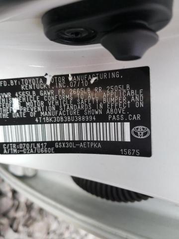 Photo 10 from auction – 2011 TOYOTA AVALON BAS with VIN 4T1BK3DB3BU388994