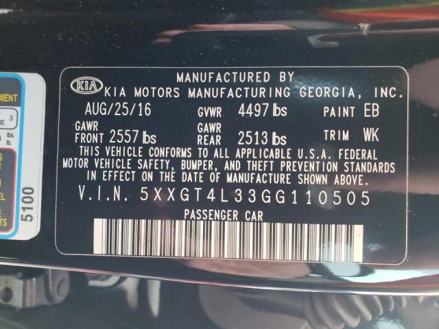 Photo 10 from auction – 2016 KIA OPTIMA LX with VIN 5XXGT4L33GG110505