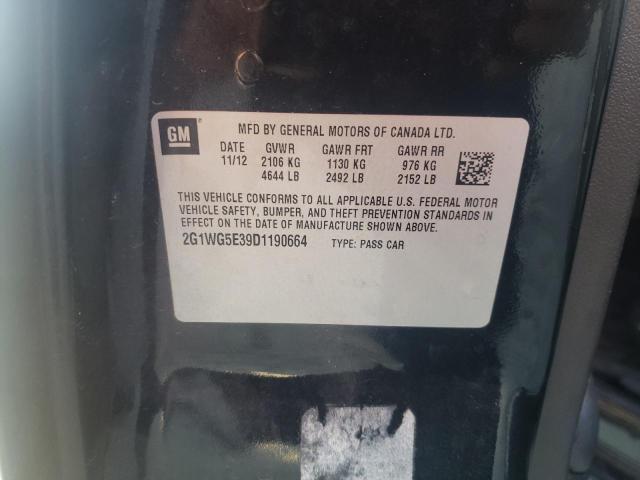 Photo 10 from auction – 2013 CHEVROLET IMPALA with VIN 2G1WG5E39D1190664