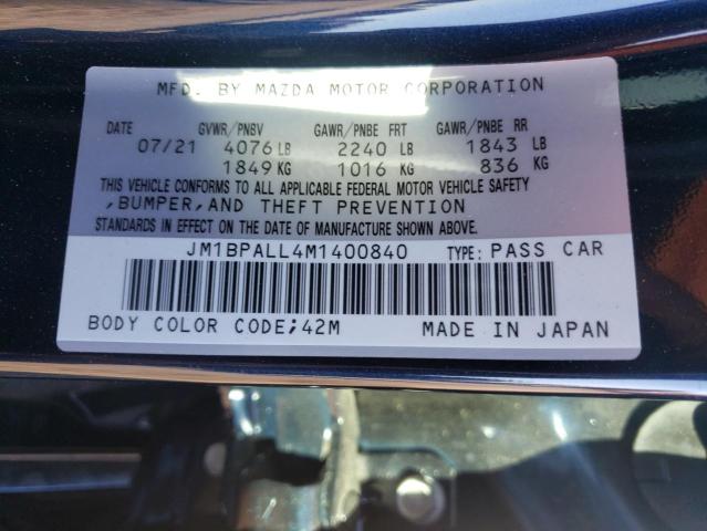 Photo 10 from auction – 2021 MAZDA 3 PREFERRE with VIN JM1BPALL4M1400840