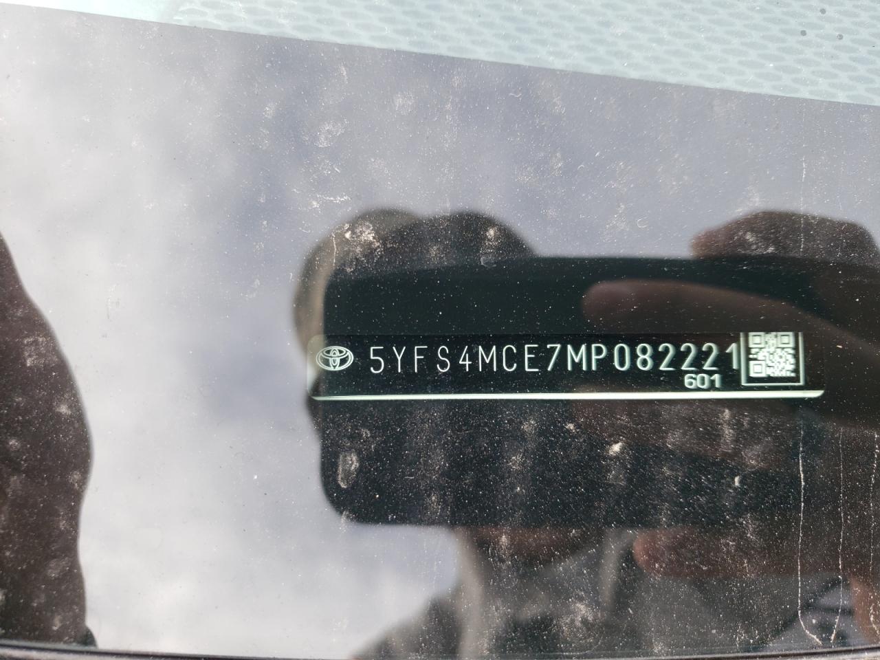 Photo 10 from auction – 2021 TOYOTA COROLLA SE with VIN 5YFS4MCE7MP082221