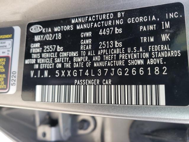 Photo 10 from auction – 2018 KIA OPTIMA LX with VIN 5XXGT4L37JG266182