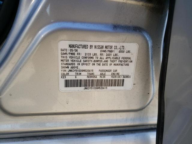 Photo 10 from auction – 2006 INFINITI G35 with VIN JNKCV51E06M520415