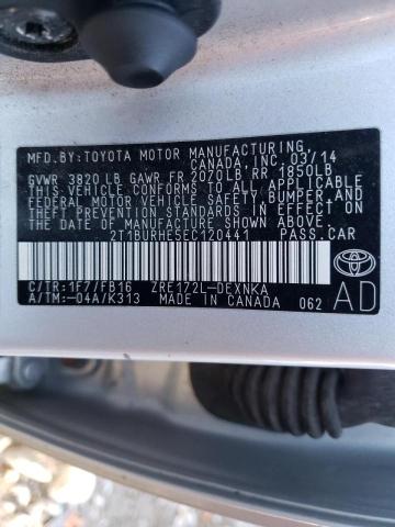 Photo 10 from auction – 2014 TOYOTA COROLLA L with VIN 2T1BURHE5EC120441
