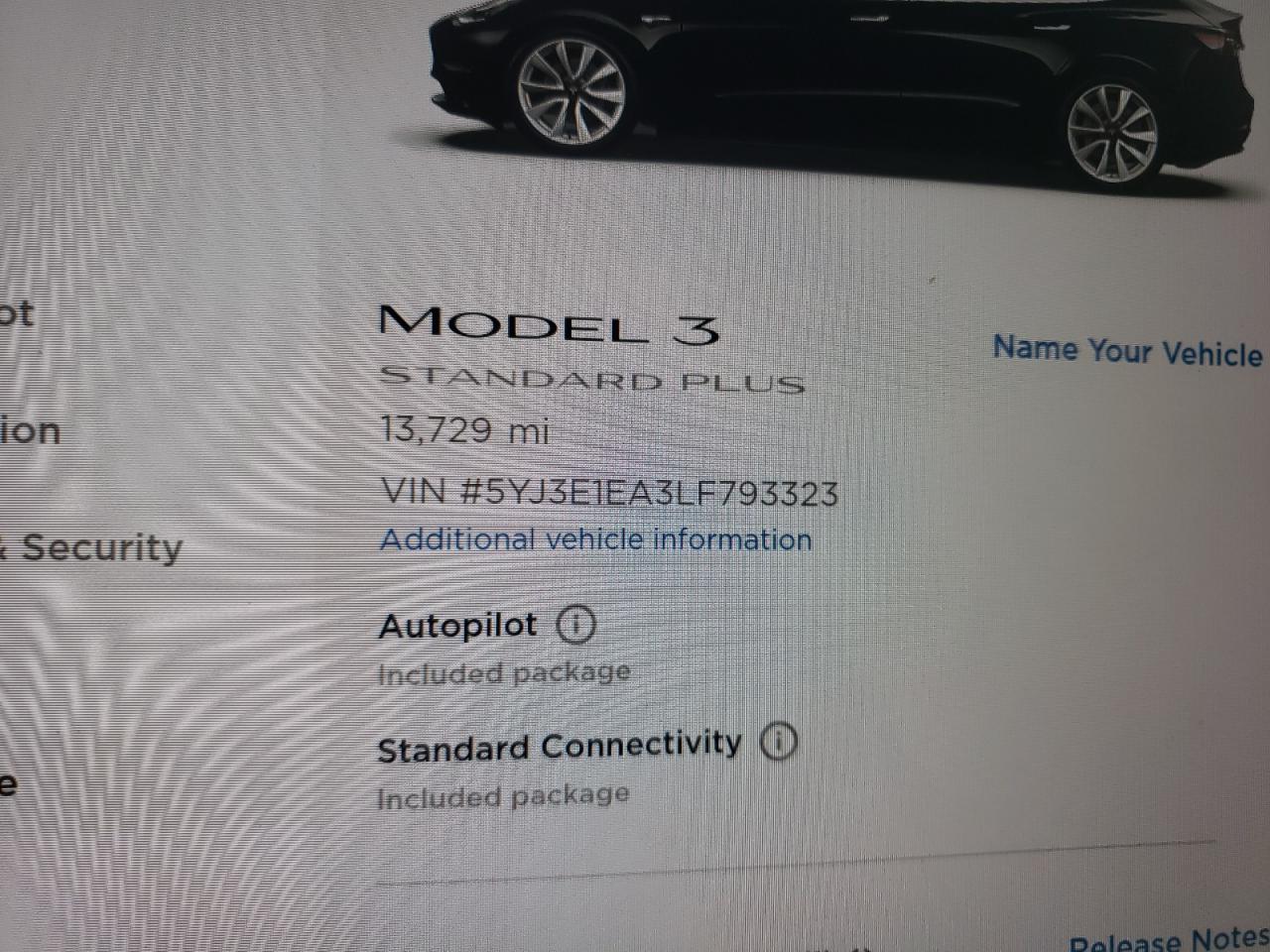 Photo 8 from auction – 2020 TESLA MODEL 3 with VIN 5YJ3E1EA3LF793323