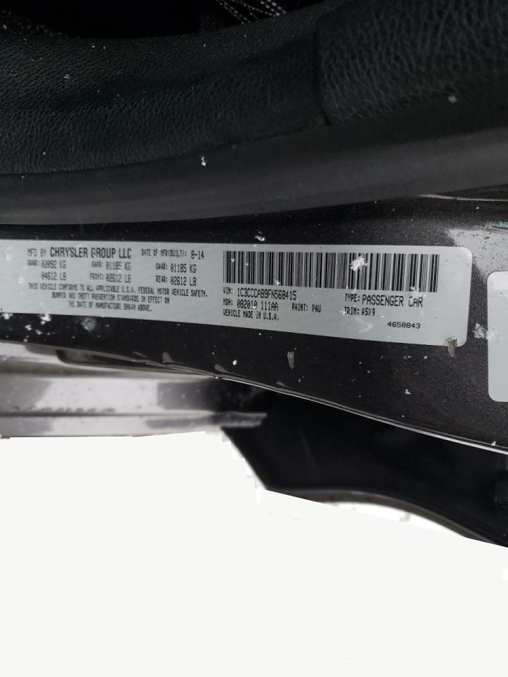 Photo 10 from auction – 2015 CHRYSLER 200 LIMITE with VIN 1C3CCCAB9FN568415