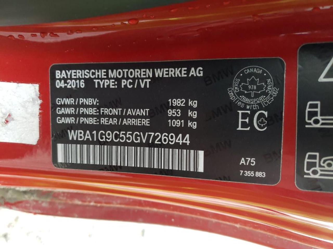 Foto 10 de la subasta – 2016 BMW 228I con VIN WBA1G9C55GV726944