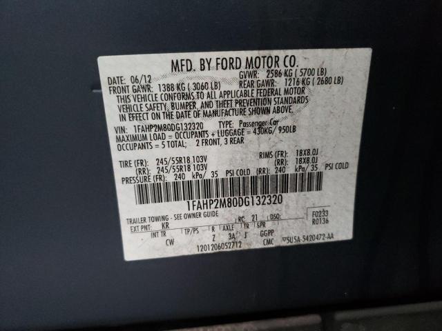 Photo 10 from auction – 2013 FORD TAURUS POL with VIN 1FAHP2M80DG132320