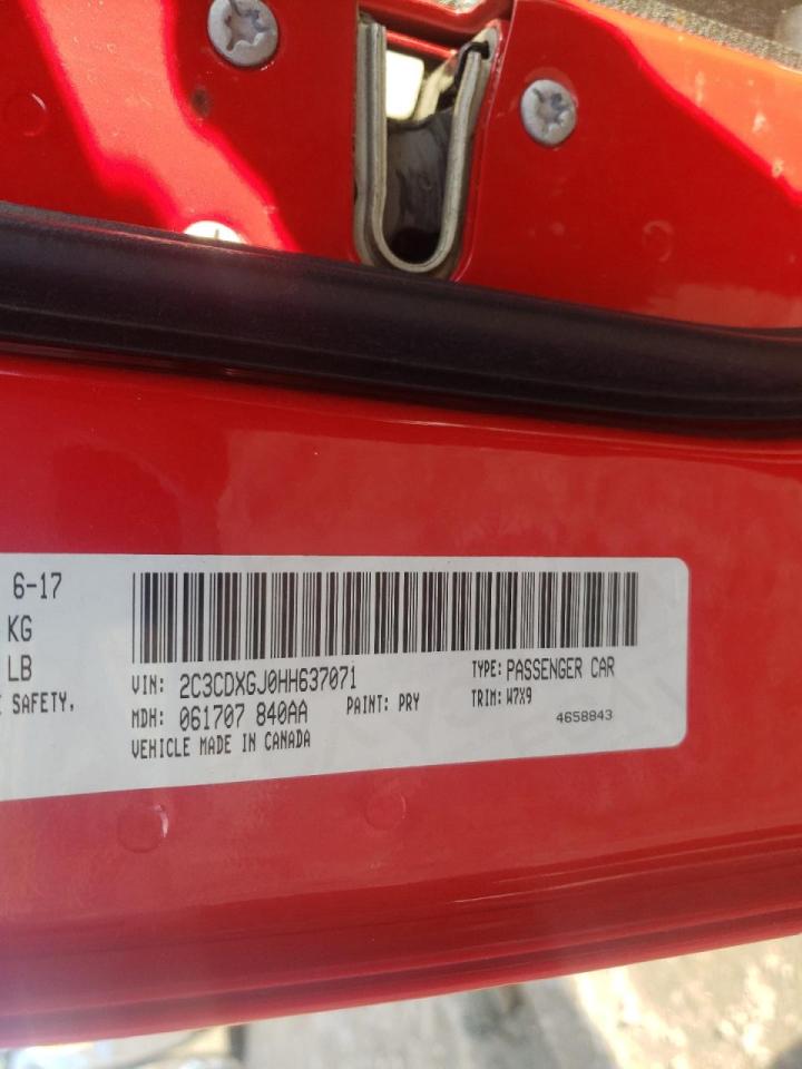Photo 10 from auction – 2017 DODGE CHARGER R/ with VIN 2C3CDXGJ0HH637071