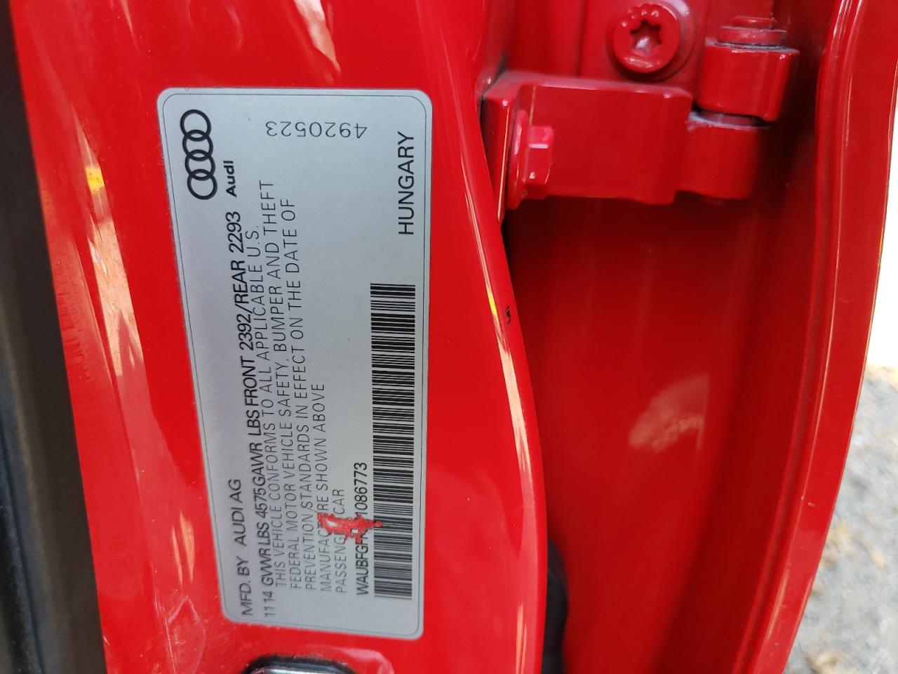 Photo 10 from auction – 2015 AUDI A3 PREMIUM with VIN WAUBFGFF5F1086773