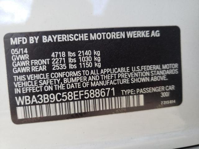 Photo 10 from auction – 2014 BMW 335 XI with VIN WBA3B9C58EF588671