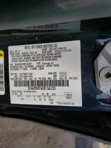 Photo 10 from auction – 2014 FORD FUSION SE with VIN 3FA6P0H76ER156533