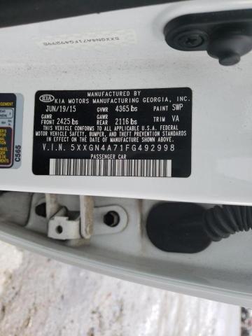 Photo 10 from auction – 2015 KIA OPTIMA EX with VIN 5XXGN4A71FG492998
