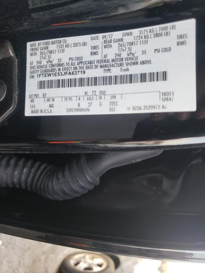 Photo 10 from auction – 2018 FORD F150 SUPER with VIN 1FTEW1E53JFA63719