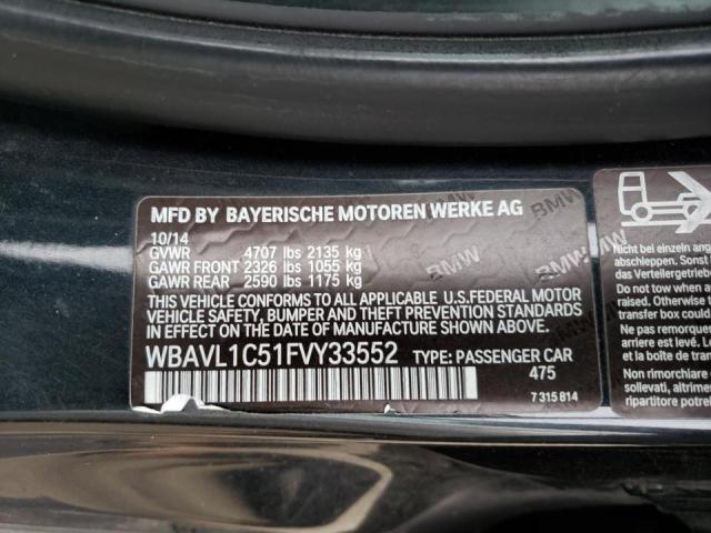 Photo 10 from auction – 2015 BMW X1 XDRIVE2 with VIN WBAVL1C51FVY33552