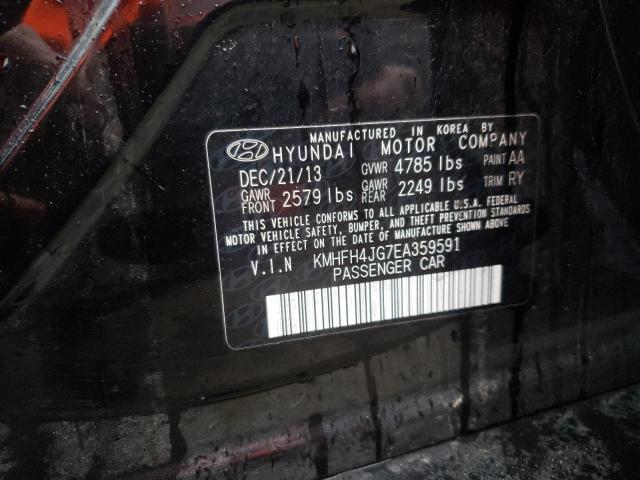 Photo 10 from auction – 2014 HYUNDAI AZERA GLS with VIN KMHFH4JG7EA359591