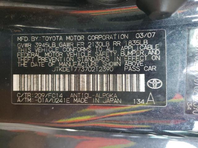 Photo 10 from auction – 2007 TOYOTA SCION TC with VIN JTKDE177370212390
