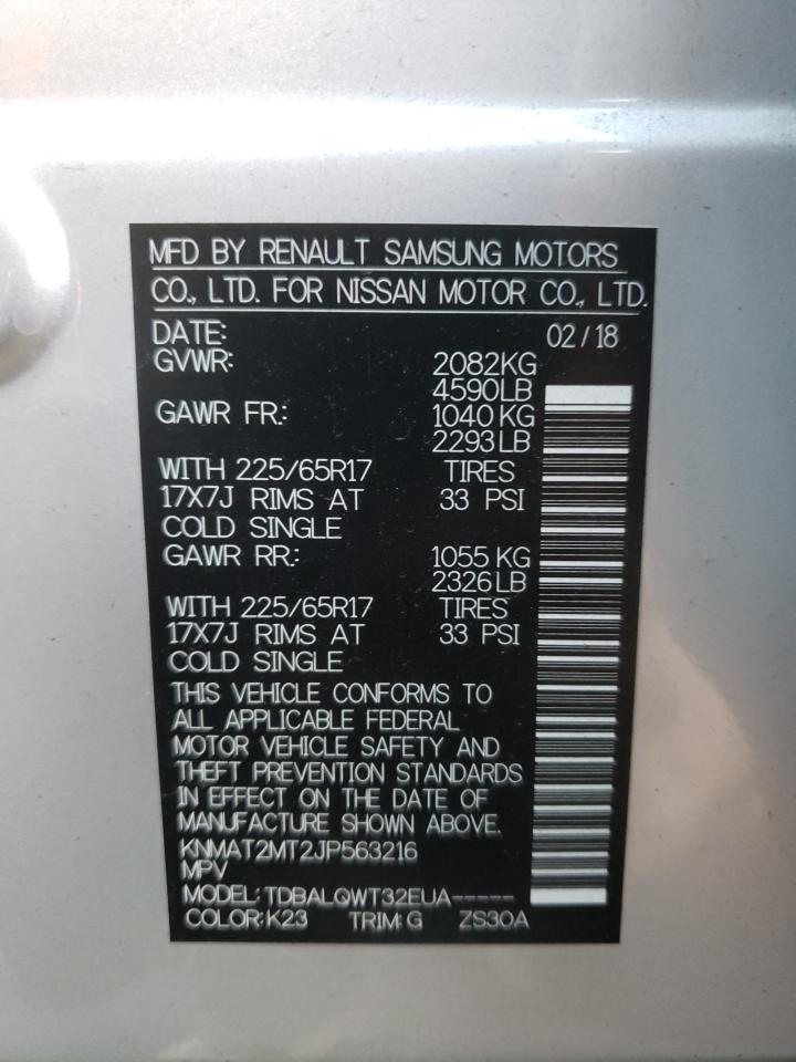 صورة رقم 10 من المزاد - 2018 NISSAN ROGUE S مع VIN KNMAT2MT2JP563216