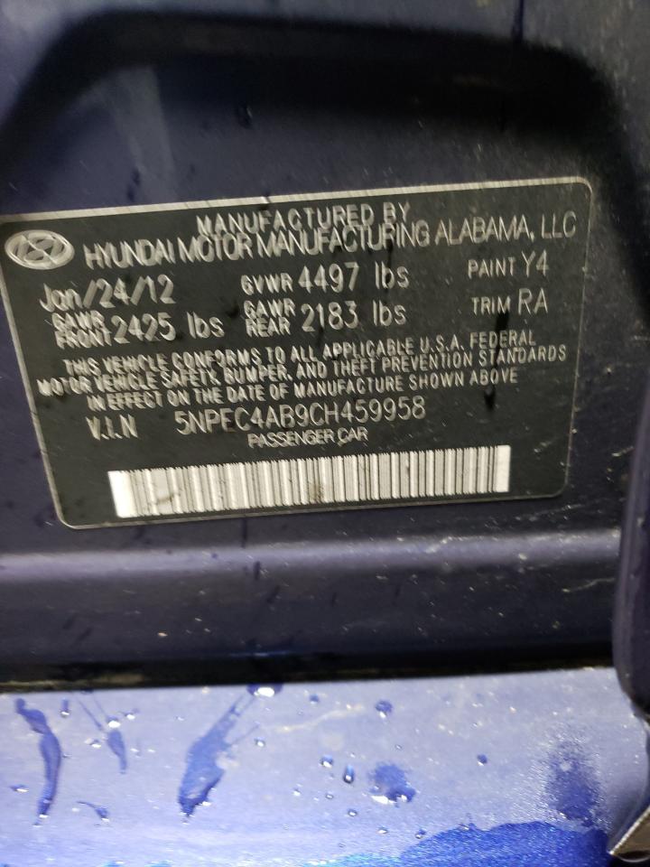 Photo 10 from auction – 2012 HYUNDAI SONATA SE with VIN 5NPEC4AB9CH459958