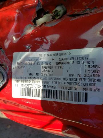 Photo 10 from auction – 2006 MAZDA MX-5 MIATA with VIN JM1NC25F860105383