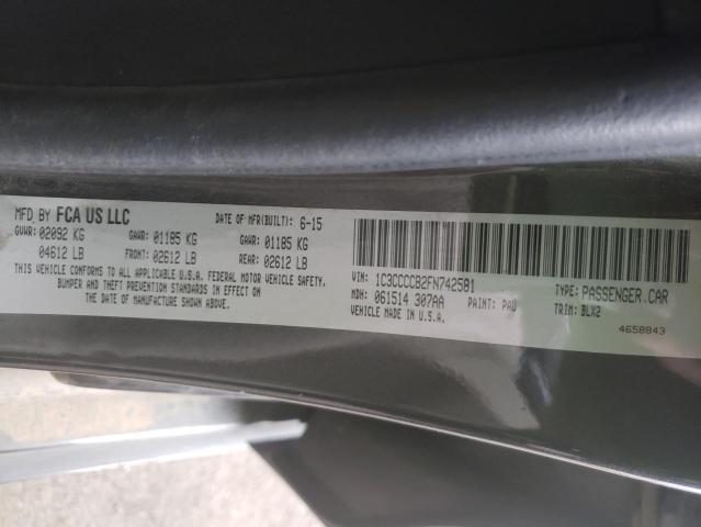 Photo 10 from auction – 2015 CHRYSLER 200 C with VIN 1C3CCCCB2FN742581