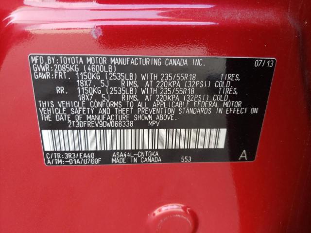 Photo 10 from auction – 2013 TOYOTA RAV4 LIMIT with VIN 2T3DFREV9DW068338