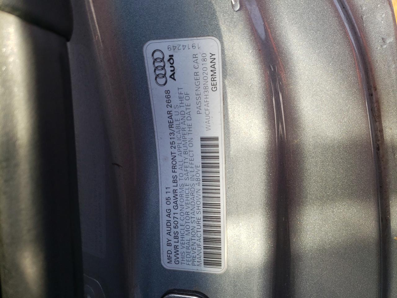 Photo 10 from auction – 2011 AUDI A5 PREMIUM with VIN WAUCFAFH3BN020180
