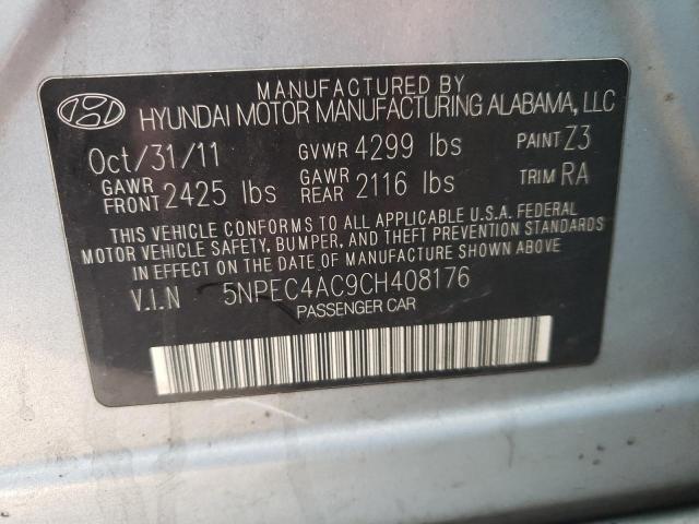 Фото 10 с аукциона – 2012 HYUNDAI SONATA SE с VIN 5NPEC4AC9CH408176